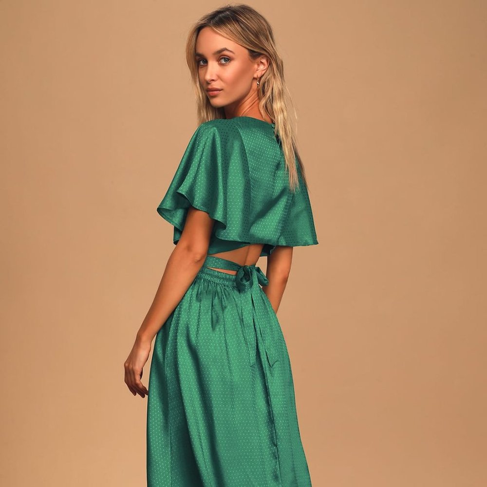 Lulus Green Dress NWOT